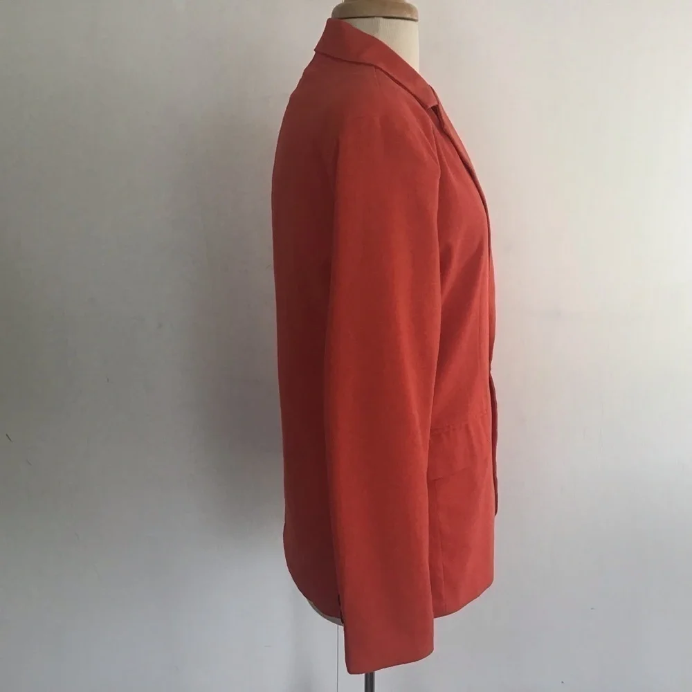 Orange Cotton one button Zune Poar blazer Large (see measurements) - Picture 3 of 11